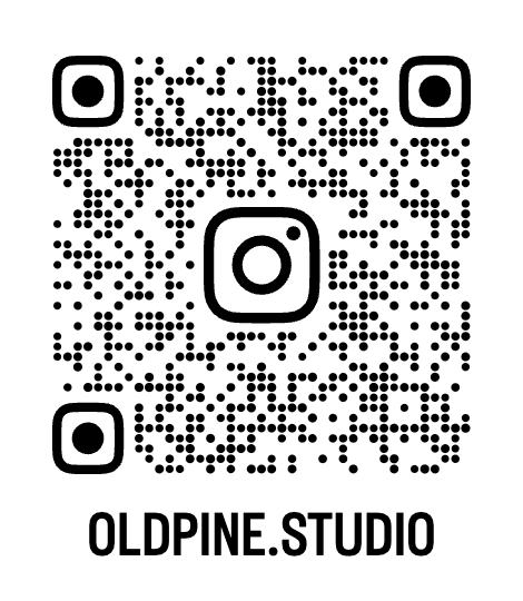 QR code que abre o perfil do Old Pine Studio no Instagram